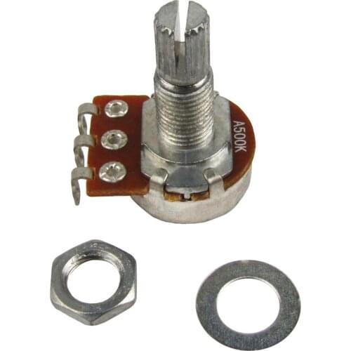 FLEOR 6pcs Long Shaft Mini Guitar Potentiometers Pots A250K /B250K/A500K/B500K Choose for Electric Guitar Accessories