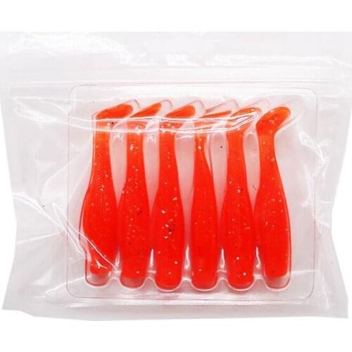 6Pcs/lot Floating water Wobbler Fishing Lures 85mm 5g Easy Shiner Jig Swimbait High elasticity Silicone Soft Bait Bass Lure