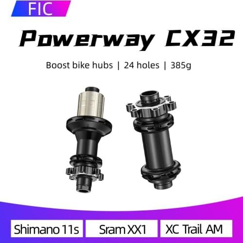Powerway CX32 Center Lock 24h Road Disc Straight Pull 6-Bolts Rear XD 11s QR Thru Axle M12 M15 Bearing Hub