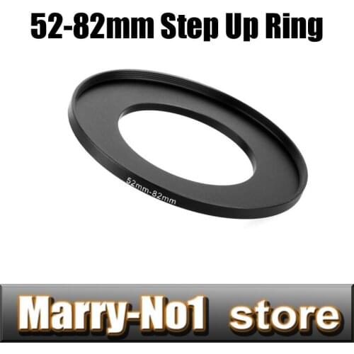 2pcs Black Step Up Filter Ring Lens Ring 52mm to 82mm 52mm -82mm52-82mm