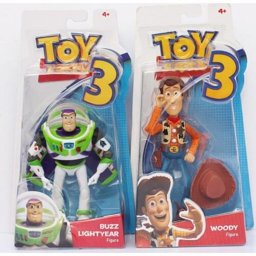 18cm Toy Story 3 Woody Buzz Lightyear PVC Action Figure Cowboy Astronauts Robot Collection Model Toys Kids Gift Brinquedos