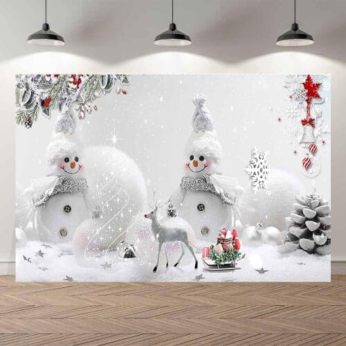 SeekproBackground Merry Christmas happy new year party snowman snowball baby shower Portrait Backdrops for Photography