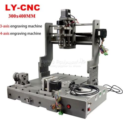 DIY wood cnc router 3040 usb port 4axis 300w engraving milling machine kit parts with milling bits Mach3 controller