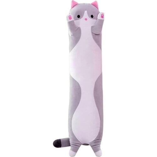 Giant Cat Pillow Cartoon Kitten Sleeping Pillow Cute Cat Plush Toy Cat Doll Long Pillow Child Girl Day Gift Event Gift-ABUX