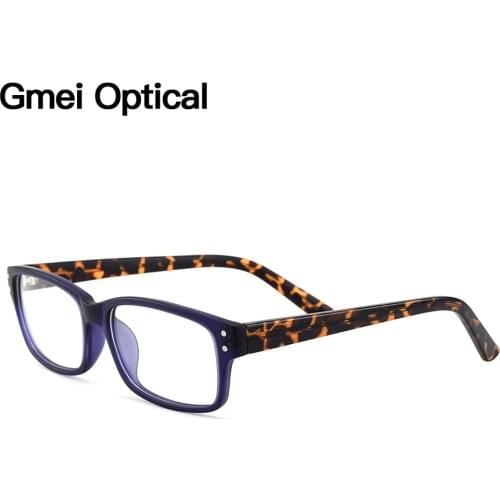 Gmei Optical Rectangle Full Rim Plastic Womens Glasses Frames For Myopia Reading Prescription Eyeglasses Mens Spectacles H8003