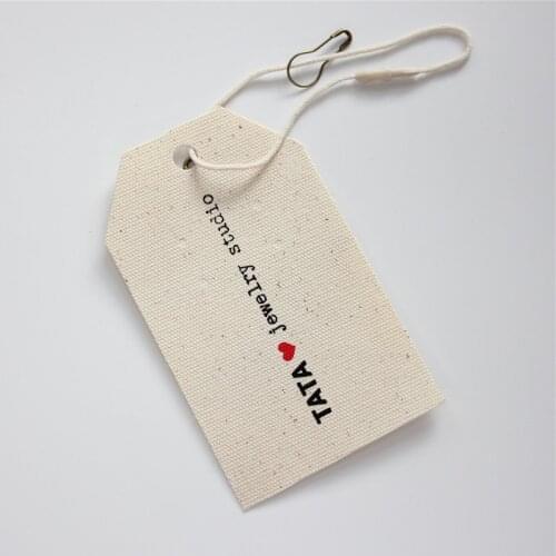 Custom Cotton Canvas Garment Cloth Tag Womens And Earrings Card Personality Tag