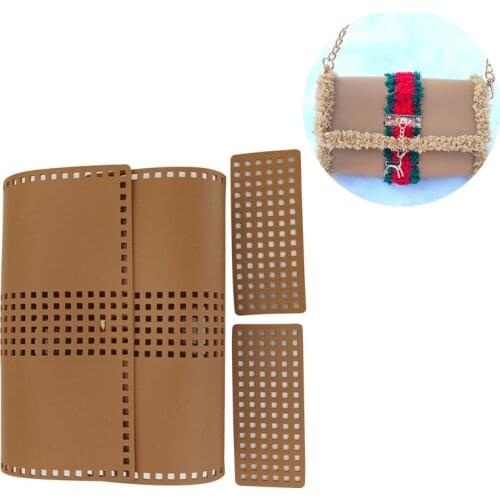 Creative Leather Weave Grid For Bag DIY Handmade Bag Handbag Making Leather Material Weaving Mesh Shoulder Bag Leather Accessory