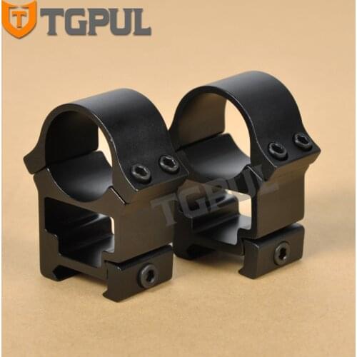 TGPUL See-Through 2PCS High Profile Scope Mount 1 inch Ring for Sight Firing Weapons AK hunting Fits 20mm Picatinny Weaver Rail