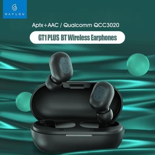 Haylou GT1 Plus BT5.0 Earphones True Wireless Stereo Headset Qualcomm QCC3020 DSP Aptx AAC Siri Google Assistant Sports Earbuds