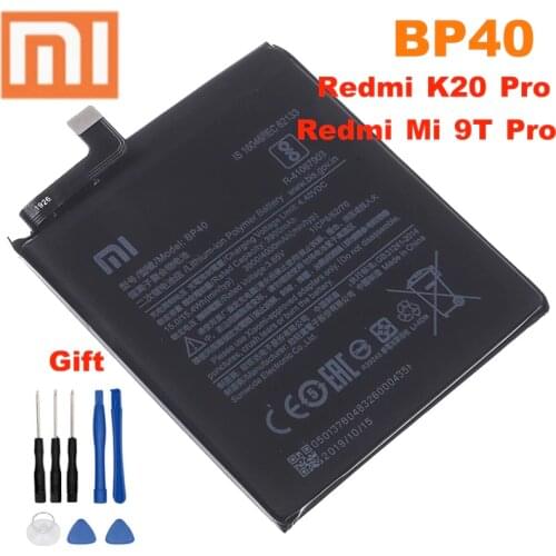 Xiao mi 100% Orginal BP40 4000mAh Battery For Xiaomi Redmi K20 Pro / Mi 9T Pro BP40 High Quality Phone Replacement Batteries