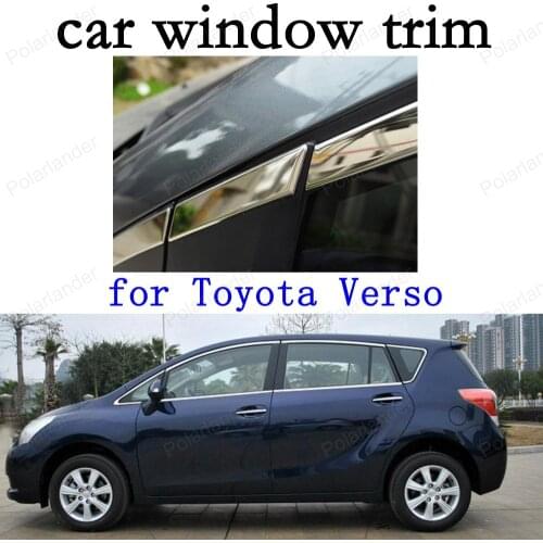 Car stying Car Exterior Accessories Decoration Strips Stainless Steel Window Trim for Toyota Verso