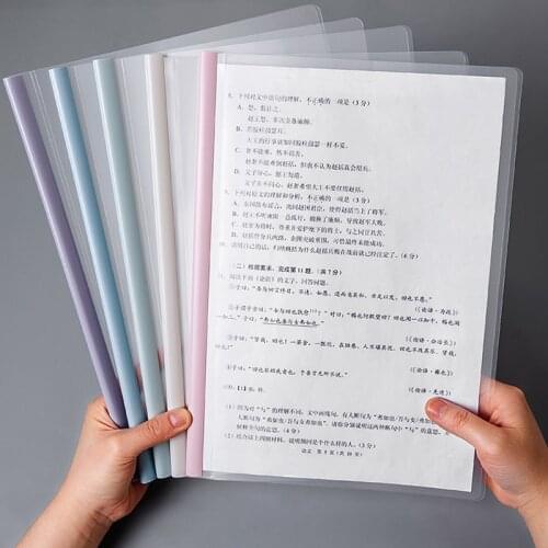 Plastic Folder File Classification Folder Student Stationery Book cover folder paper storage folder binder office supplies