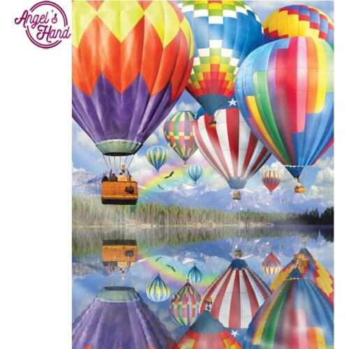 Full square diamond 5D DIY diamond embroidery colorful flying balloons diamond painting Cross Stitch Rhinestone mosaic decor CX