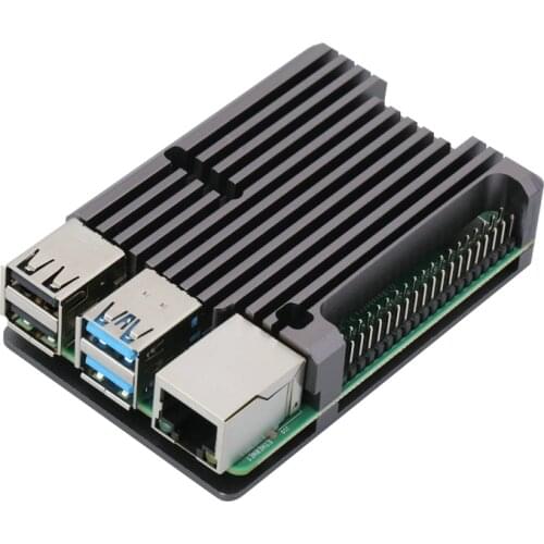 Raspberry Pi 4 Shell Aluminum Case Gray Metal Box Cooling Cover with Dual fan Optional for RPI 4 Model B