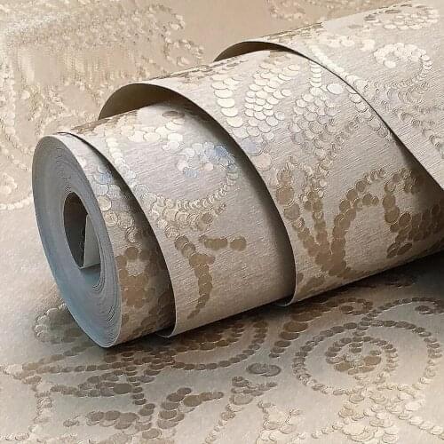 Squeeze European Damascus Wallpaper Waterproof Gold Diamond Bedroom Living Room Project TV Background Wall Wallpaper