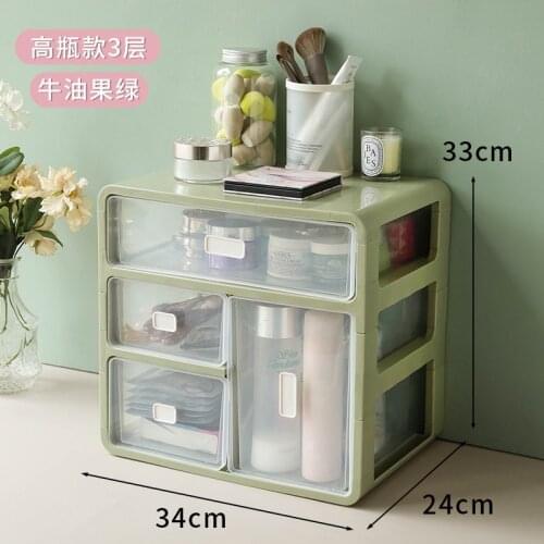 The large capacity cosmetics receive a case desktop shelf Dormitory desktop receive makeup organizer box pill organizer