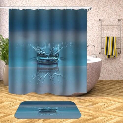 Waterproof curtain for bathroom shower curtain drop shipping polyester curtain shower