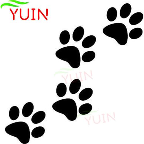 Animal Cat Paw Prints, Funny Car Decals, Fashion Window Decorations, PVC Waterproof Sunscreen Stickers, Customizable Colors