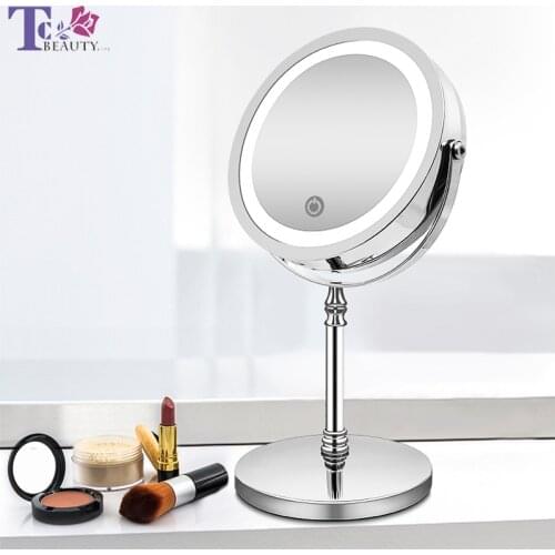 10X Magnifying Backlit Makeup Mirror With LED Light Double Sided Vanity Mirror With LED Light For Makeup Christmas Gift for Girl