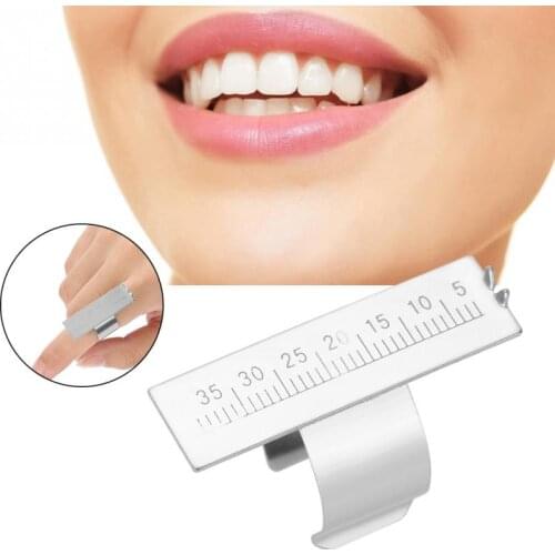 Stainless Steel Dental Endodontics Finger Ruler Autoclavable Endodontic Ruler Dental Gauge