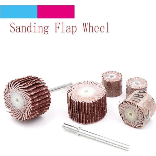 10pcs 10/12/15/20mm Sanding Flap Disc Grinding Sanding Flap Wheels Brush Sand Rotary Tool Accessories 80-600 Grit