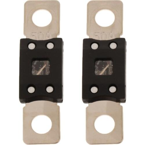 2 x MEGA Bolt-on Fuse 50A 32V Flat Type Fuse/Auto Fuse For RV/Yacht