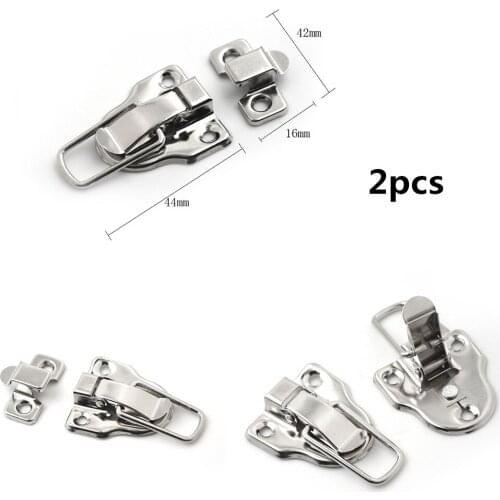 2Pcs/lot Vintage Jewelry Wood Box Hasps Drawer Latches Furniture Hardware 40*56MM Decorative Suitcases Hasp Latch Buckle Clasp
