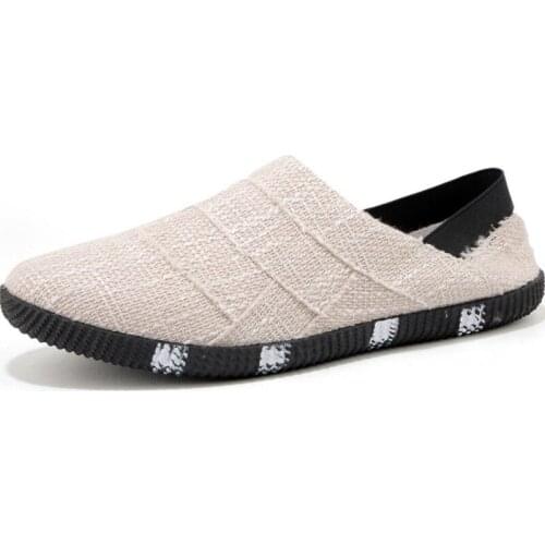 2019 Mens Fashion Shoes Casual Male Breathable Canvas Shoes Men Chinese Fashion Soft Slip on Espadrilles for Men Loafers T1-41