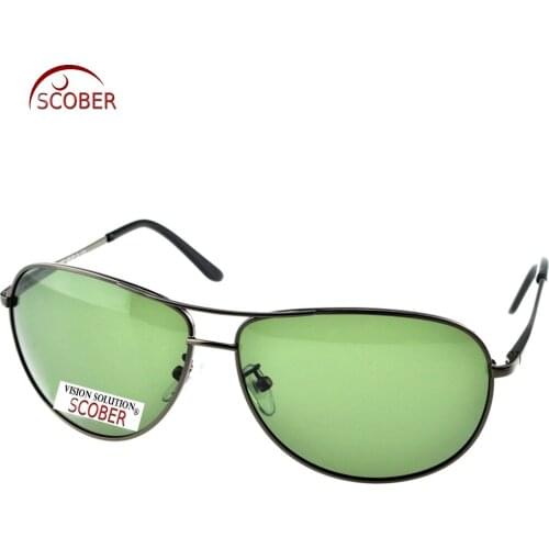 2019 = Scober Large Pilot Wave Temple Designers Polarized Sunglasses Custom Made Nearsighted Minus Prescription Lens -1 To -6