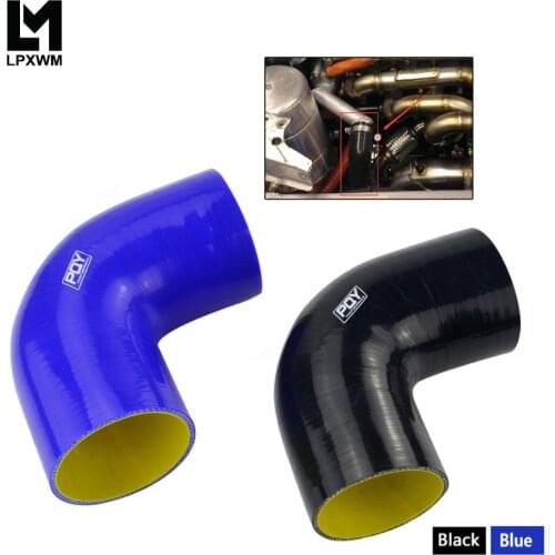 3\" 76mm 90 Degree Elbow Silicone Hose Pipe Turbo Intake Blue&yellow / Black&yellow SH9030
