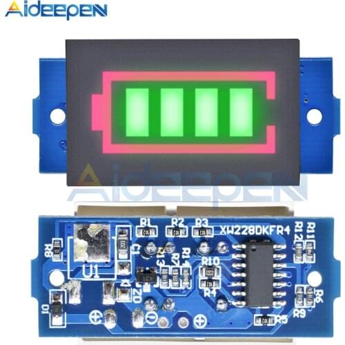 4.2V 1S Li-po Li-ion Lithium Battery Capacity Indicator Module Green Display Electric Vehicle Battery Power Tester