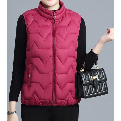 4 Colors New Winter Vest Women Korean Style Waistcoat Thicken Cotton Outerwear Solid Warm Sleeveless Jackets Plus Large Size 5XL
