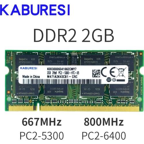 KaburesiDDR2 4GB (2x2GB) 667mhz PC2-5300 800mhz PC2-6400 Dual channel for laptop Notebook Memory memoria Ram