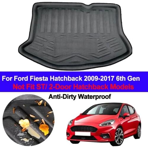 Car Rear Boot Cargo Liner Trunk Floor Carpet Mats Mat Tray Carpets Anti-dirty Pad For Ford Fiesta 4-Door Hatchback 2011 - 2017