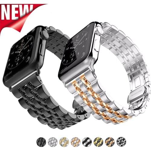 Stainless Steel Bracelet For Apple Watch Band Series SE/6/5/4/3/2/1 Carouse Watchband 38mm 42mm Metal Strap For iWatch 40mm 44mm