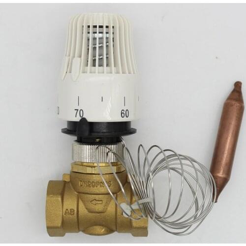 Energy saving 30-70 degree control Floor heating system thermostatic radiator valve M30*1.5 Remote controlle 2 way brass valve