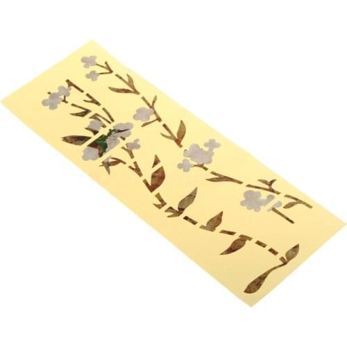 FSTE-Guitar Bass Inlay Sticker Fretboard Marker Flowers Grass and Bird Decal Thin