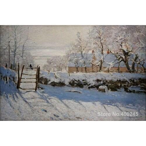 Canvas Art online Claude Monet Paintings The Magpie High quality Hand painted