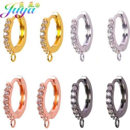 Juya 4pcs/lot DIY Fashion Earring Making Supplies Handmade Creative Fasteners Basic Earring Hooks Clasp Accessories