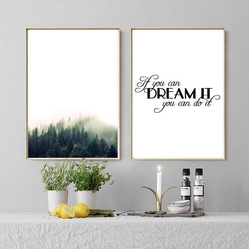 Canvas Paintings Landscape Posters And Prints Living Room Decoration Forest Wall Pictures For Home Decoration Nordic Style