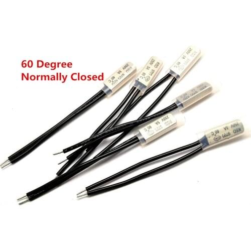 KSD9700 5A250V 60 degree C N.C. normally closed temperature switch thermostat Thermal Protector