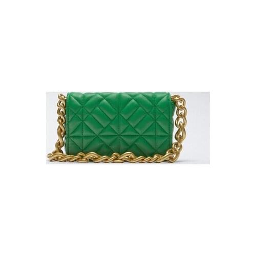 Lattice Square Crossbody bag 2021 Fashion New High quality PU Leather Womens Designer Handbag Chain Shoulder balck Bag