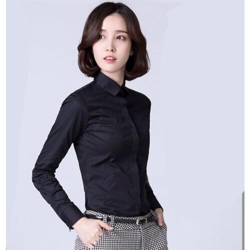 Hot Sale White Female Shirt Slim Outwear Coat Long Sleeve Shirt Women Cute Collar Button Shirt Plus Size 4XL YYJ358