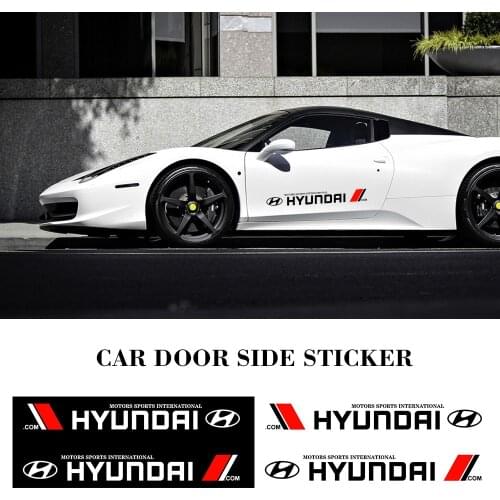 Car Side Door Sticker Decoration for Hyundai Elantra Accent Azara Loniq Santa Fe Sonata Tucson Veloster Car Styling Accessories