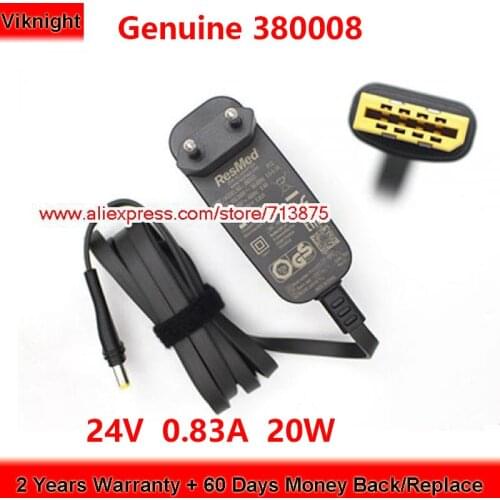 Genuine 380008 24V 0.83A AC Adapter 380002 for Resmed AIRMINI TRAVEL CPAP MACHINE 380008 IP22