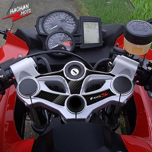 For BMW Motorrad F800S 2007-2010 3D Carbon-look Upper Triple Yoke Defender