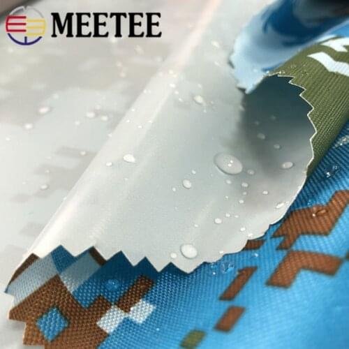 Meetee 50/100cmX150cm 0.2mm Thick 450D Waterproof Camouflage Oxford Fabric PVC Outdoor Tent Scrapbooking Cloth DIY Sewing FA013