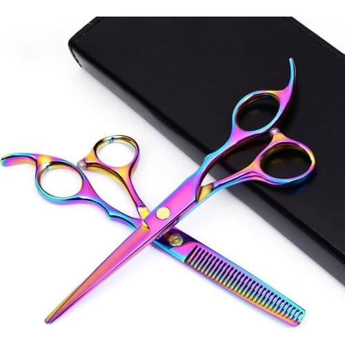 Japan 440c Hair Scissors for Hairdressers Barber Shop Supplies Titanium Professional Hairdressing Scissors for Cutting Hair