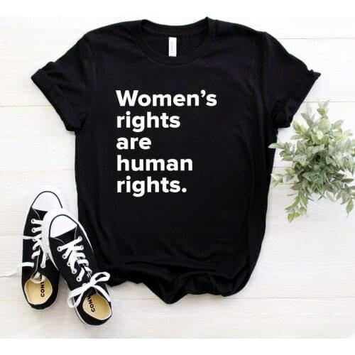 Womens Rights Are Human Rights Women Tshirt Casual Tee Hipster Funny T-shirt for Lady Yong Girl Top Tee Drop Ship Woman Top