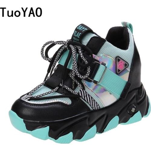 2021 Platform Shoes Women Sneakers New Fashion Thick Bottom Mesh Ladies Trainers Chunky Sneakers Woman Basket Zapatillas Mujer